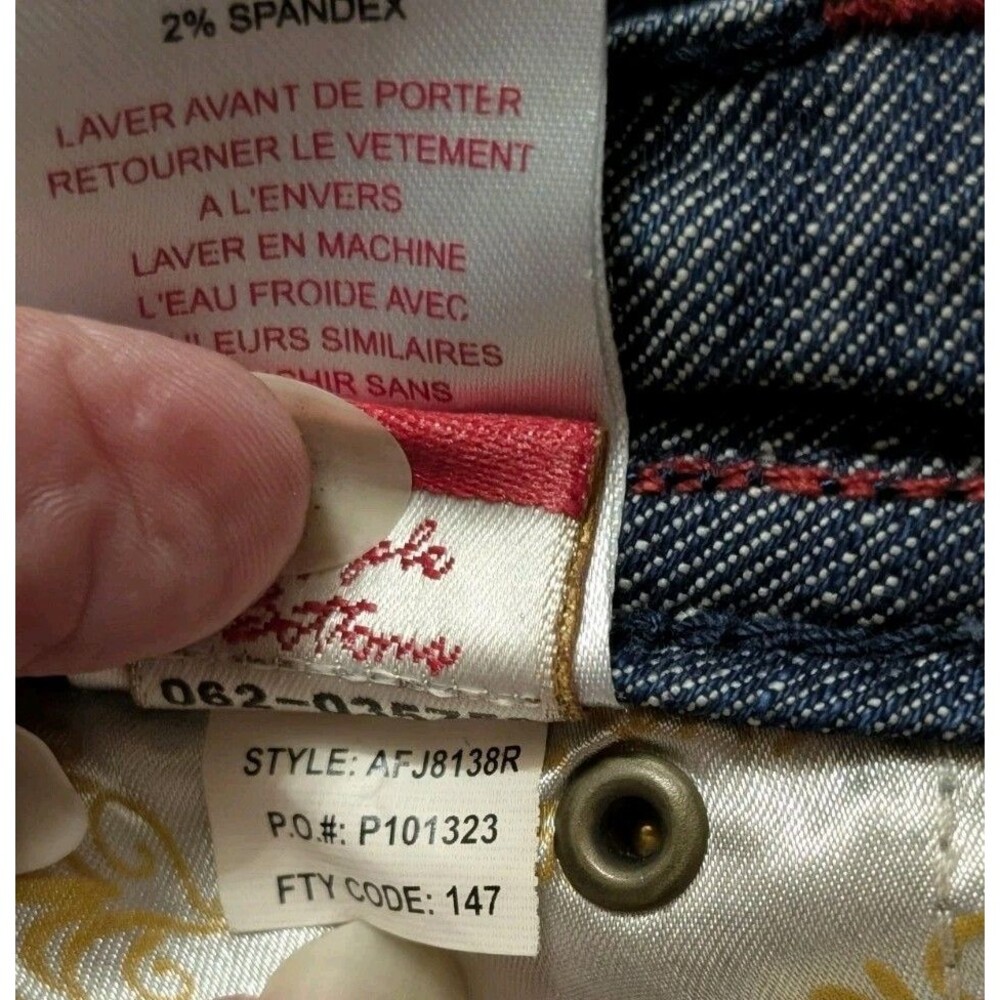 Vintage Y2K Apple Bottoms Jeans Womens 9/10 Low Rise Bootcut Embroidered Pockets - Picture 13 of 16
